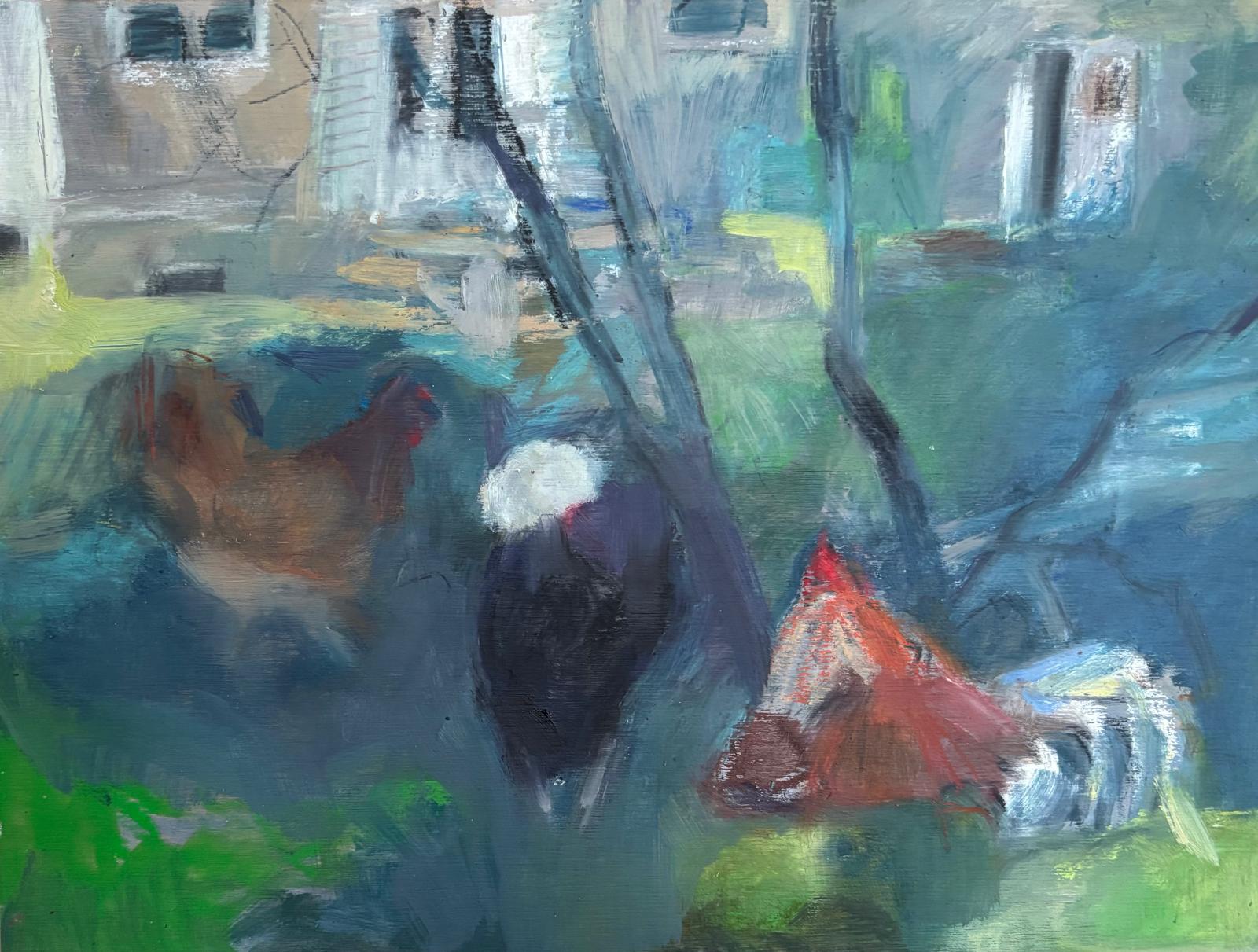 Landschaft mit Huehnern_Johanna Gebetsroither